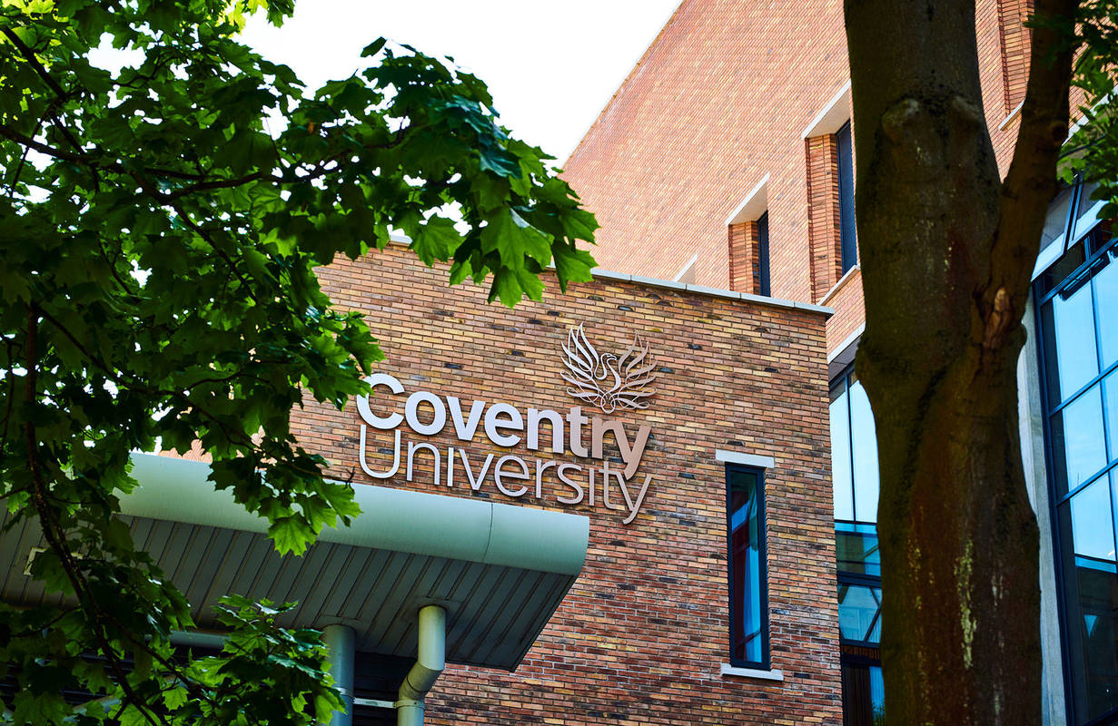 Campus building of coventry university england